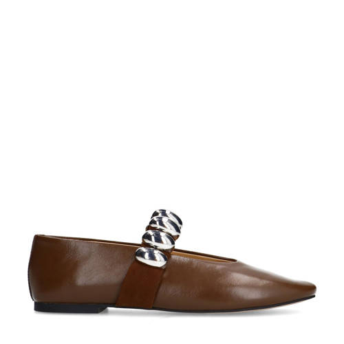 Sacha leren loafers bruin afbeelding