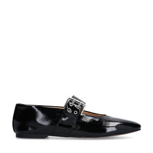   lak ballerina's zwart