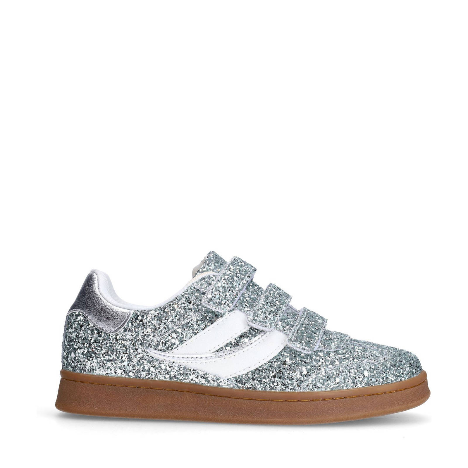4B12 Dames Sneakers in Zilver Glitter online kopen