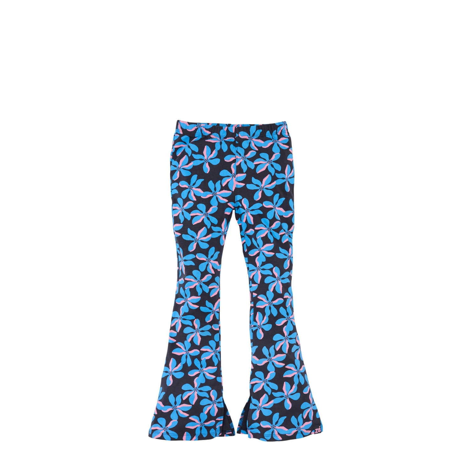 Z8 kids flared broek Loredana lichtblauw roze antraciet