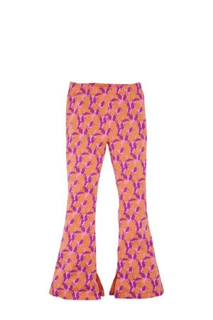 flared broek Nerina oranje/paars