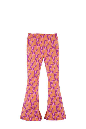 flared broek Nerina oranje/paars