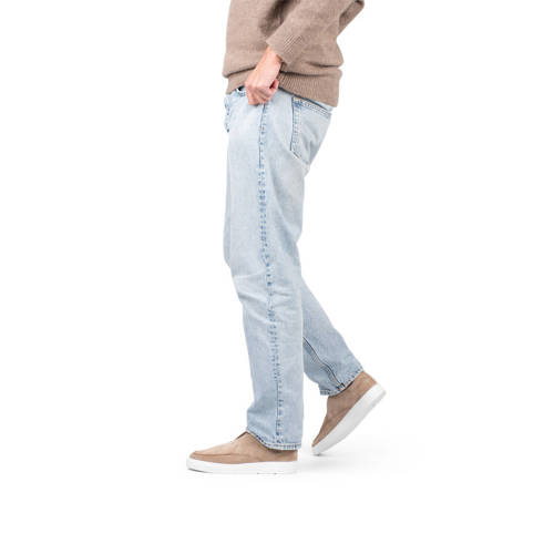 PS Poelman suède loafers taupe afbeelding