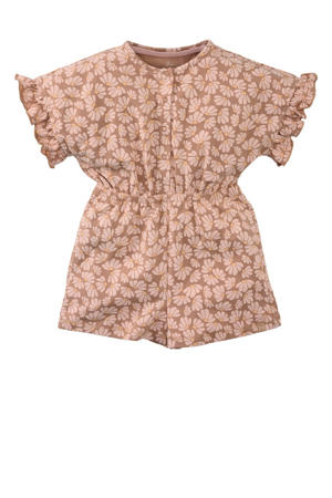 playsuit Carmela met all over print lichtbruin/lichtroze