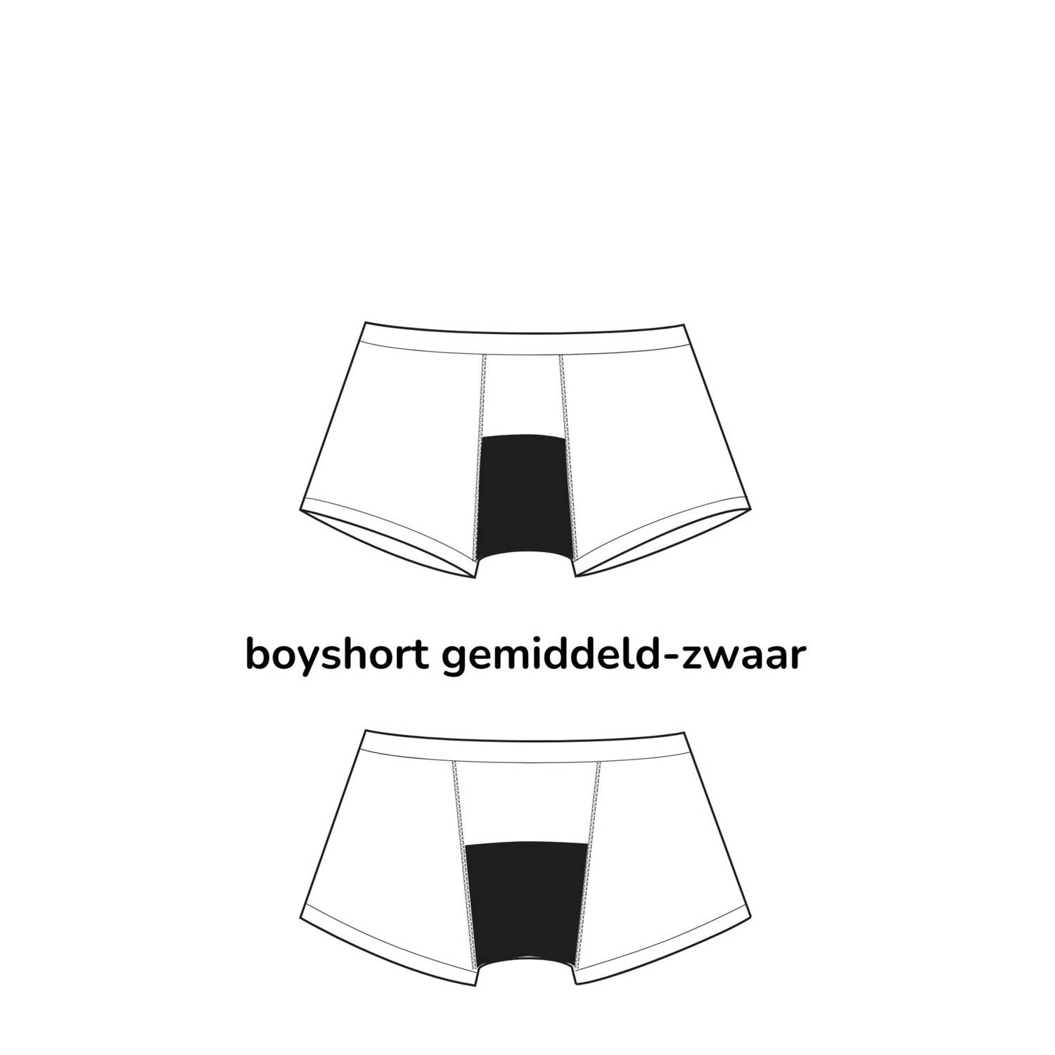Moodies Undies boyshort menstruatieslip medium heavy donkerblauw