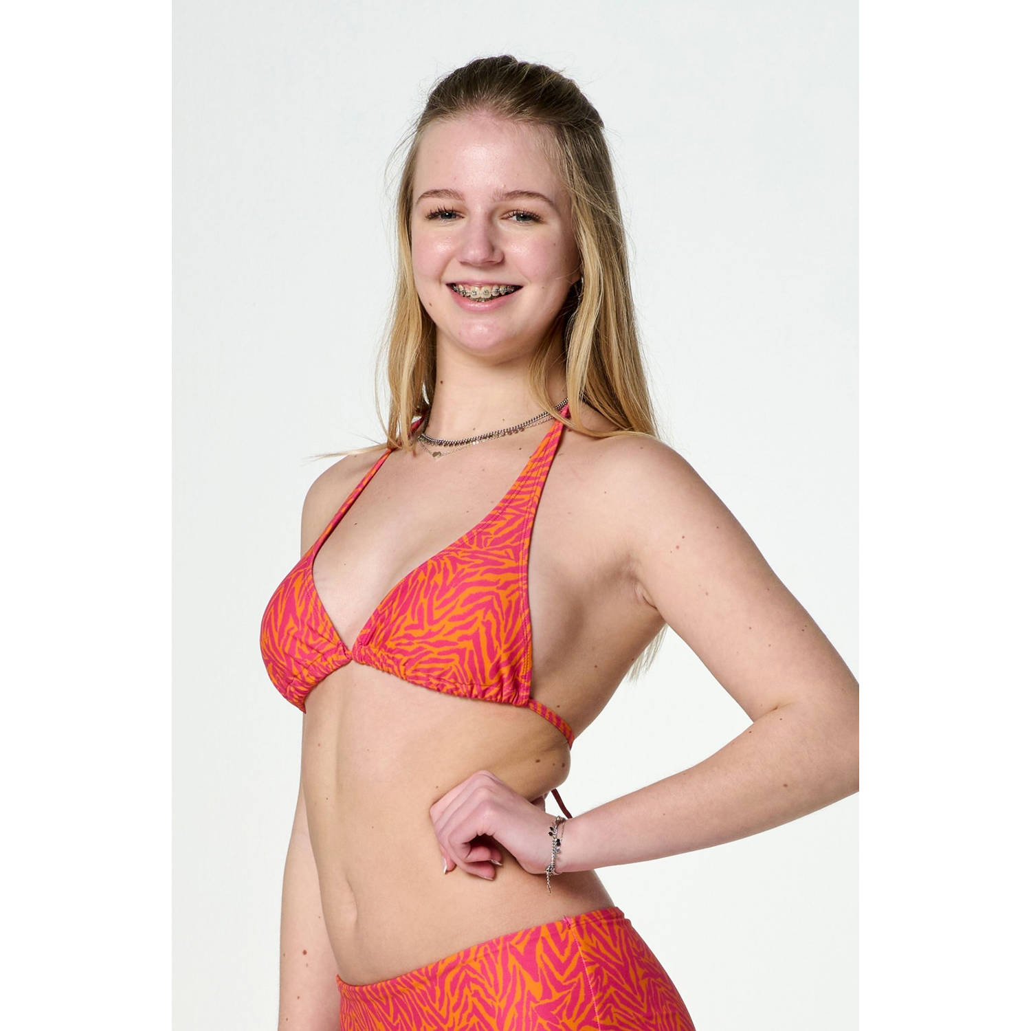 Moodies Undies voorgevormde triangel bikinitop oranje