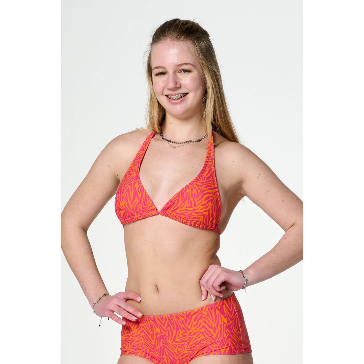 Moodies Undies voorgevormde triangel bikinitop oranje