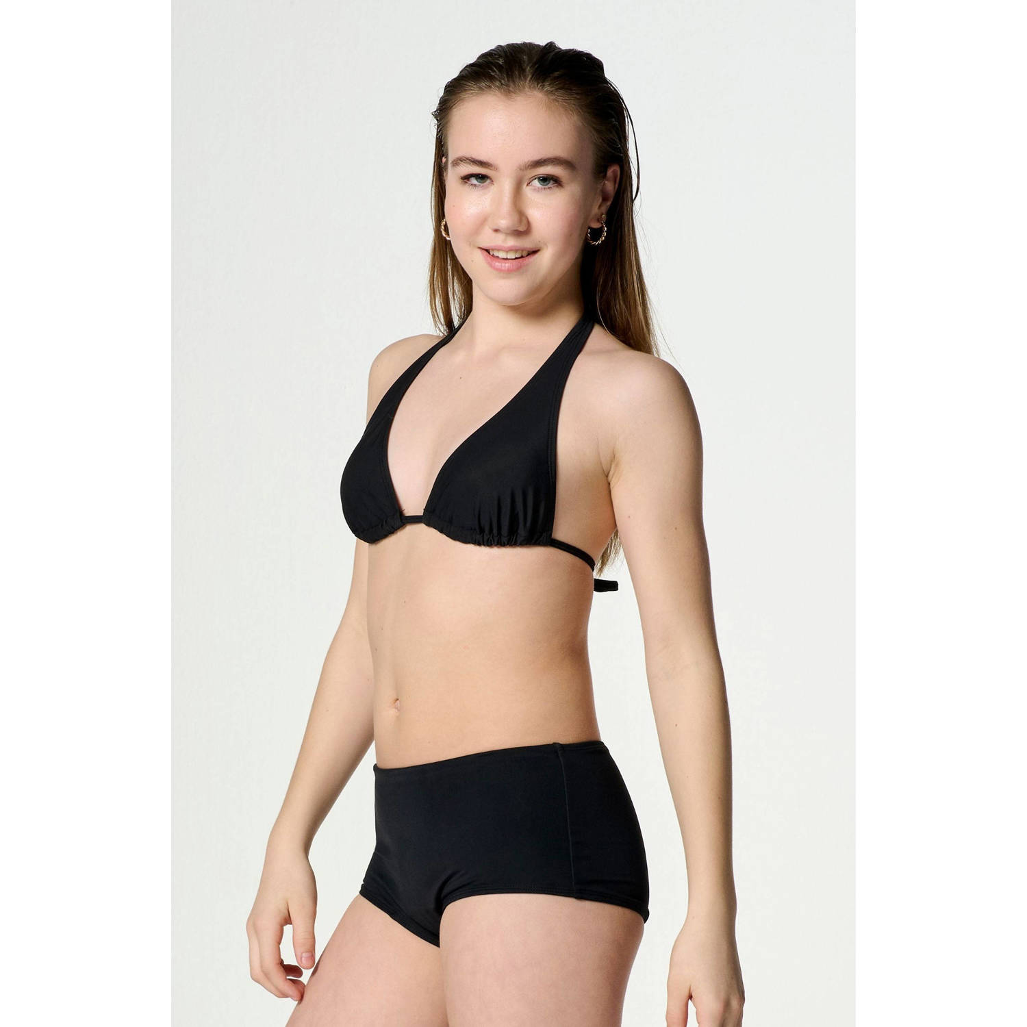 Moodies Undies voorgevormde triangel bikinitop zwart
