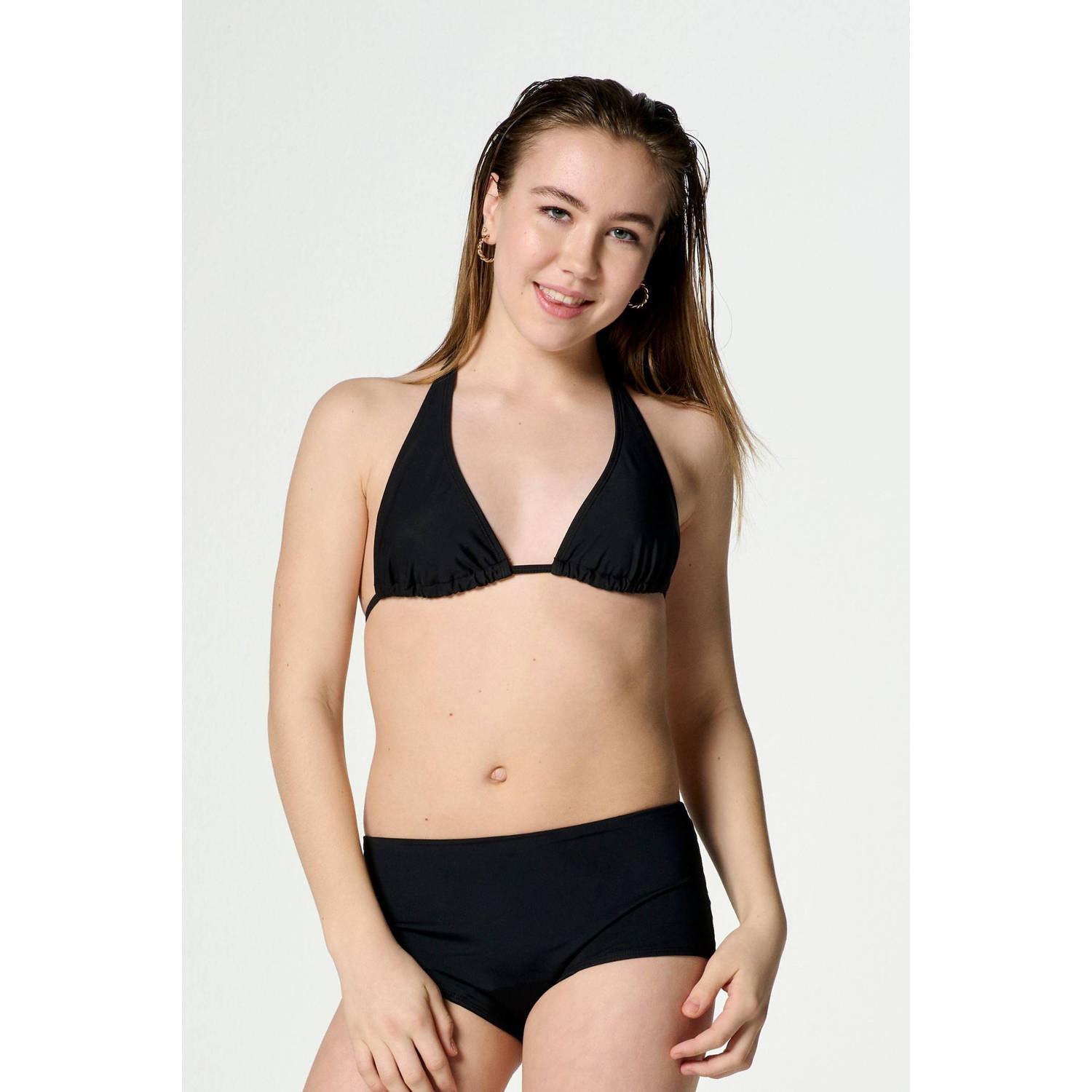 Moodies Undies voorgevormde triangel bikinitop zwart