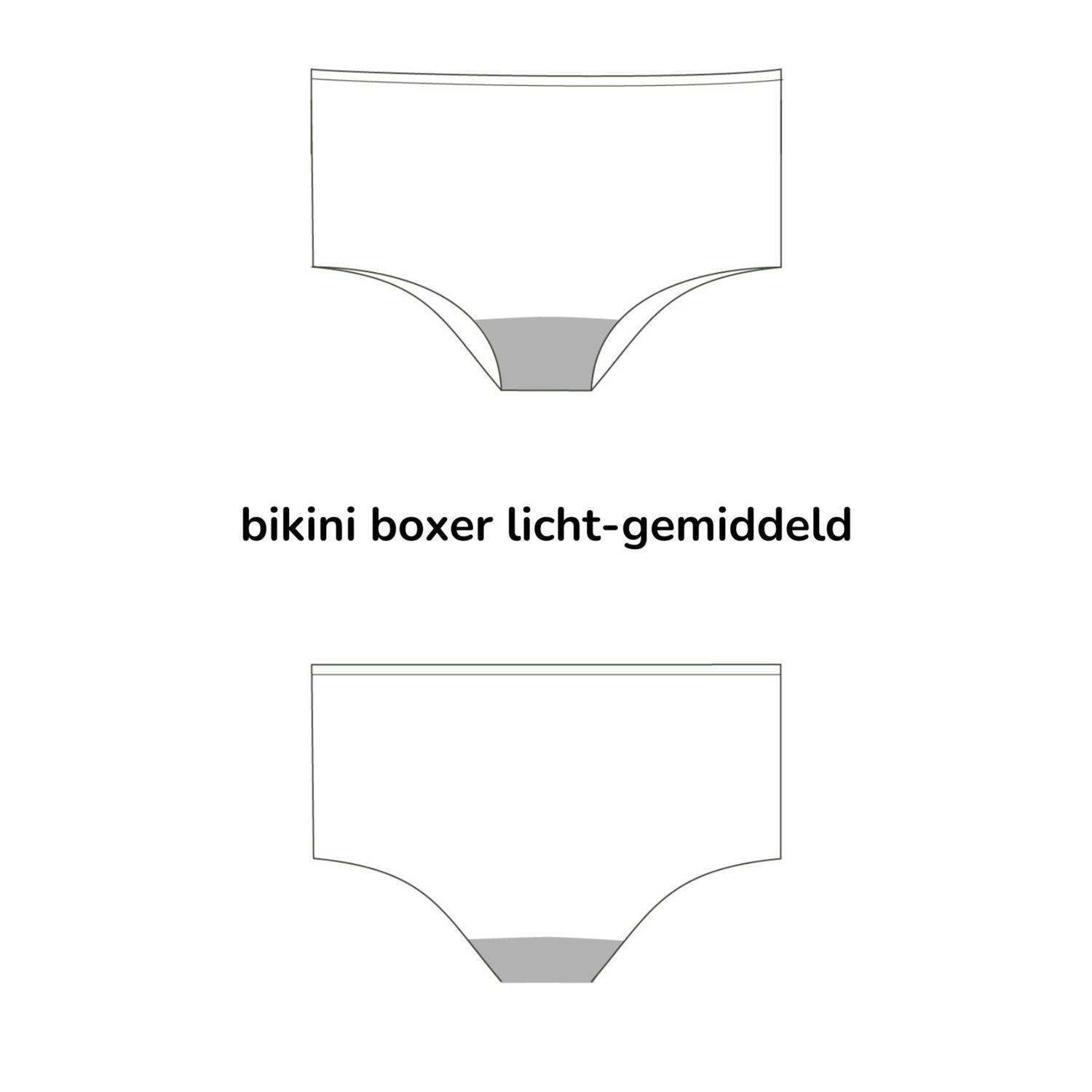Moodies Undies menstruatie bikini-boxer light medium zwart