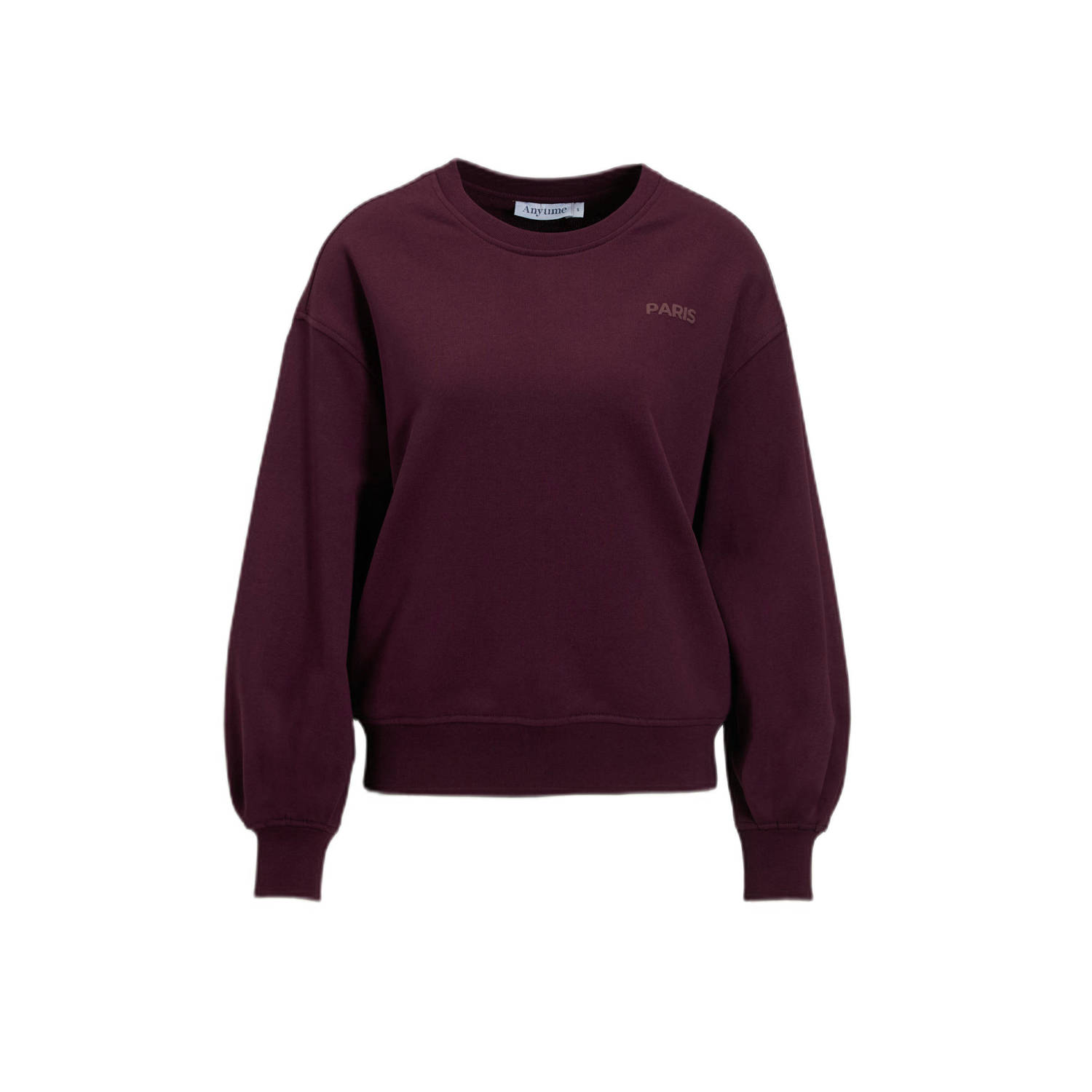 Anytime sweater bordeauxrood