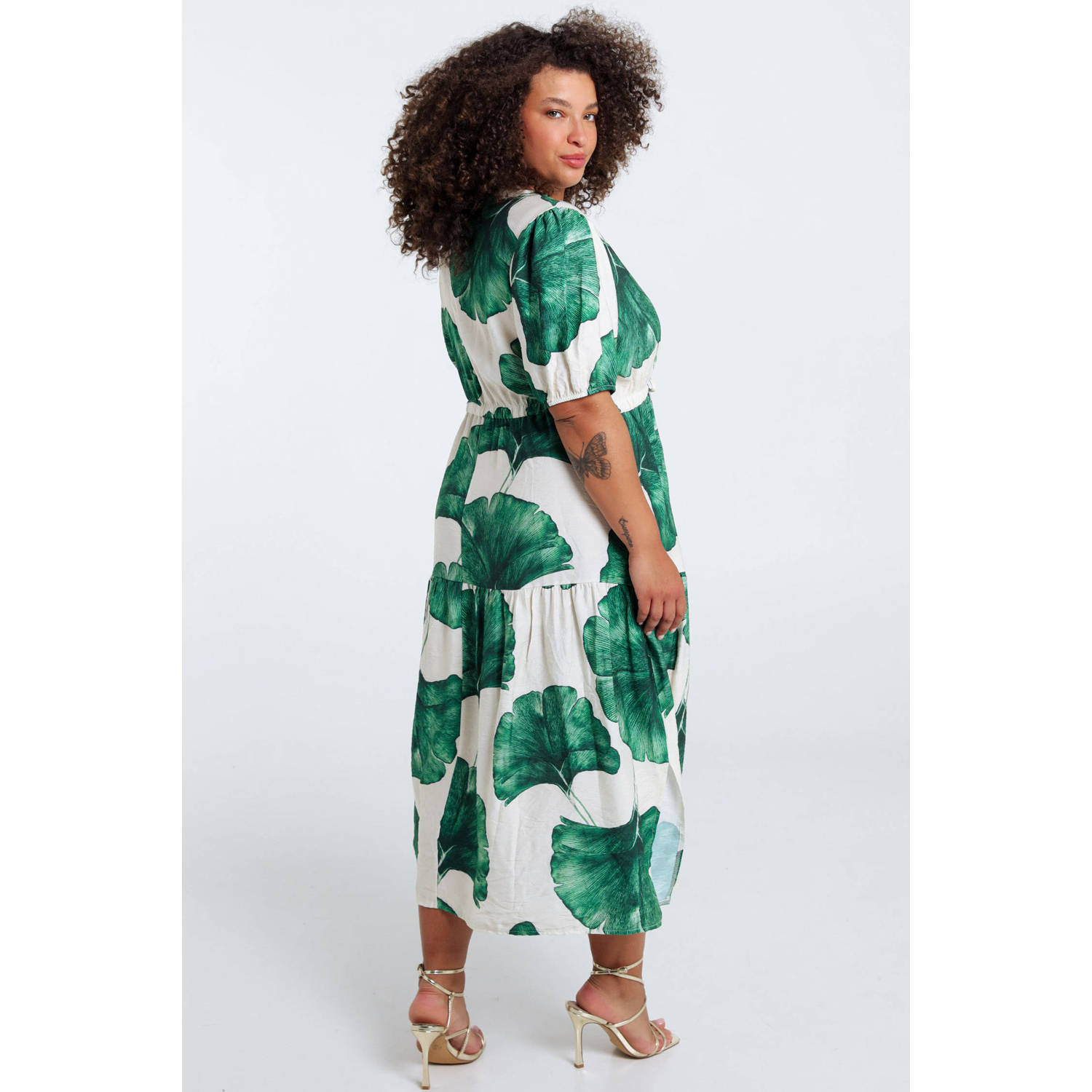Paprika maxi jurk groen