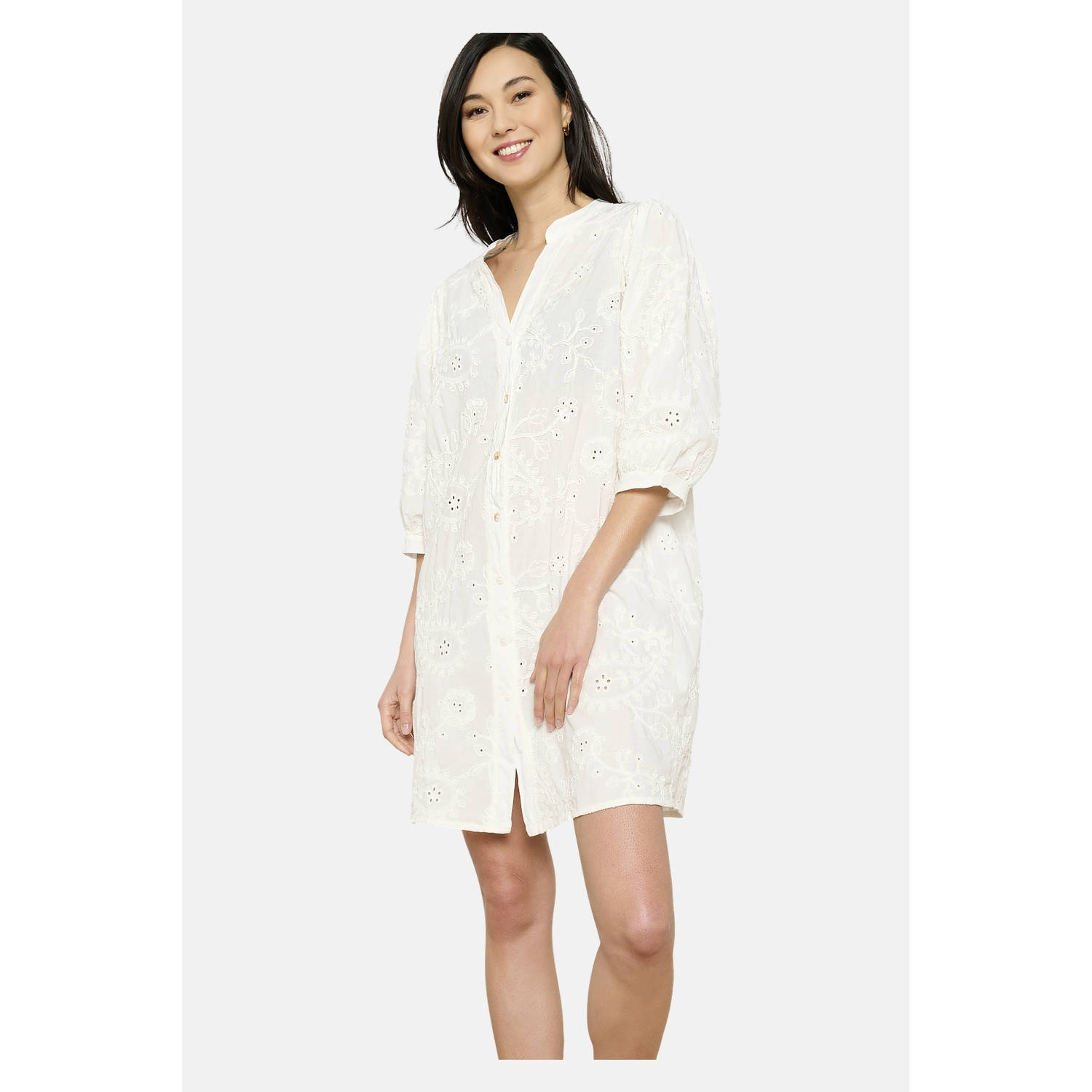 LOLALIZA blousejurk broderie ecru