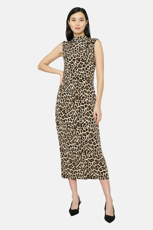 midi jurk beige