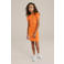 WE Fashion bodycon jurk oranje/geel