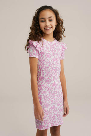 bodycon jurk roze/wit
