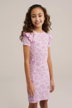 bodycon jurk roze/wit