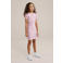 WE Fashion bodycon jurk roze/wit