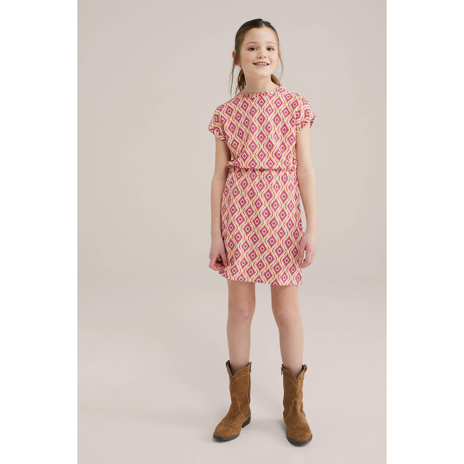 WE Fashion korte jurk roze