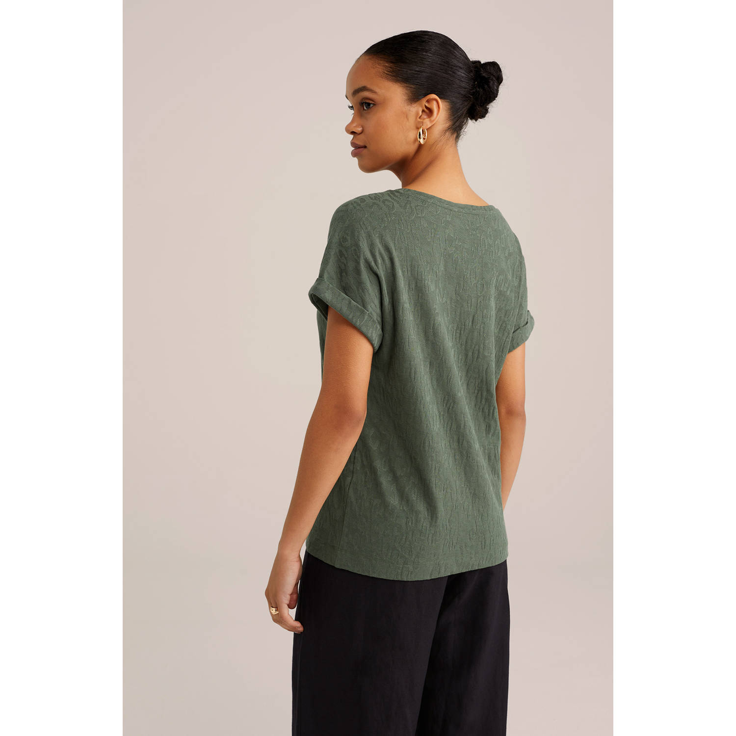 WE Fashion top donkergroen