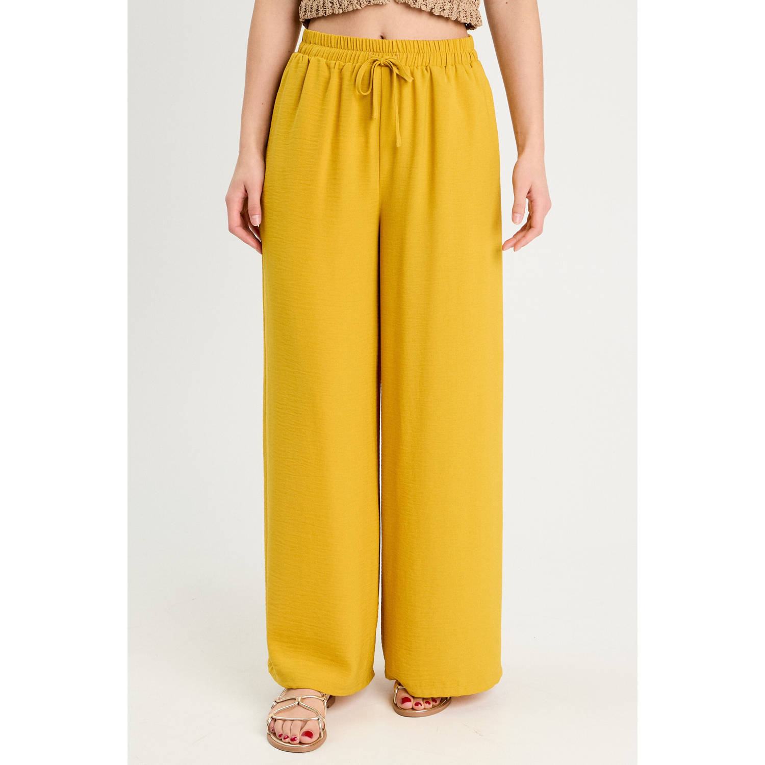 Cache wide leg high waist casual broek