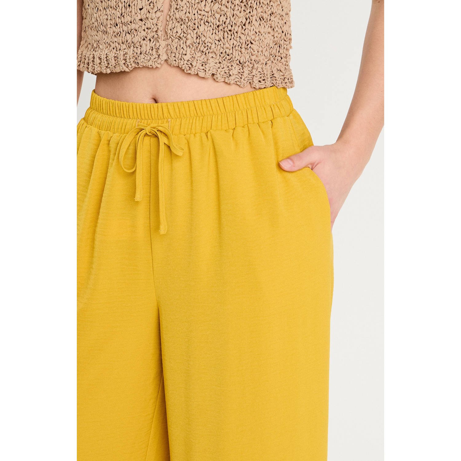 Cache wide leg high waist casual broek