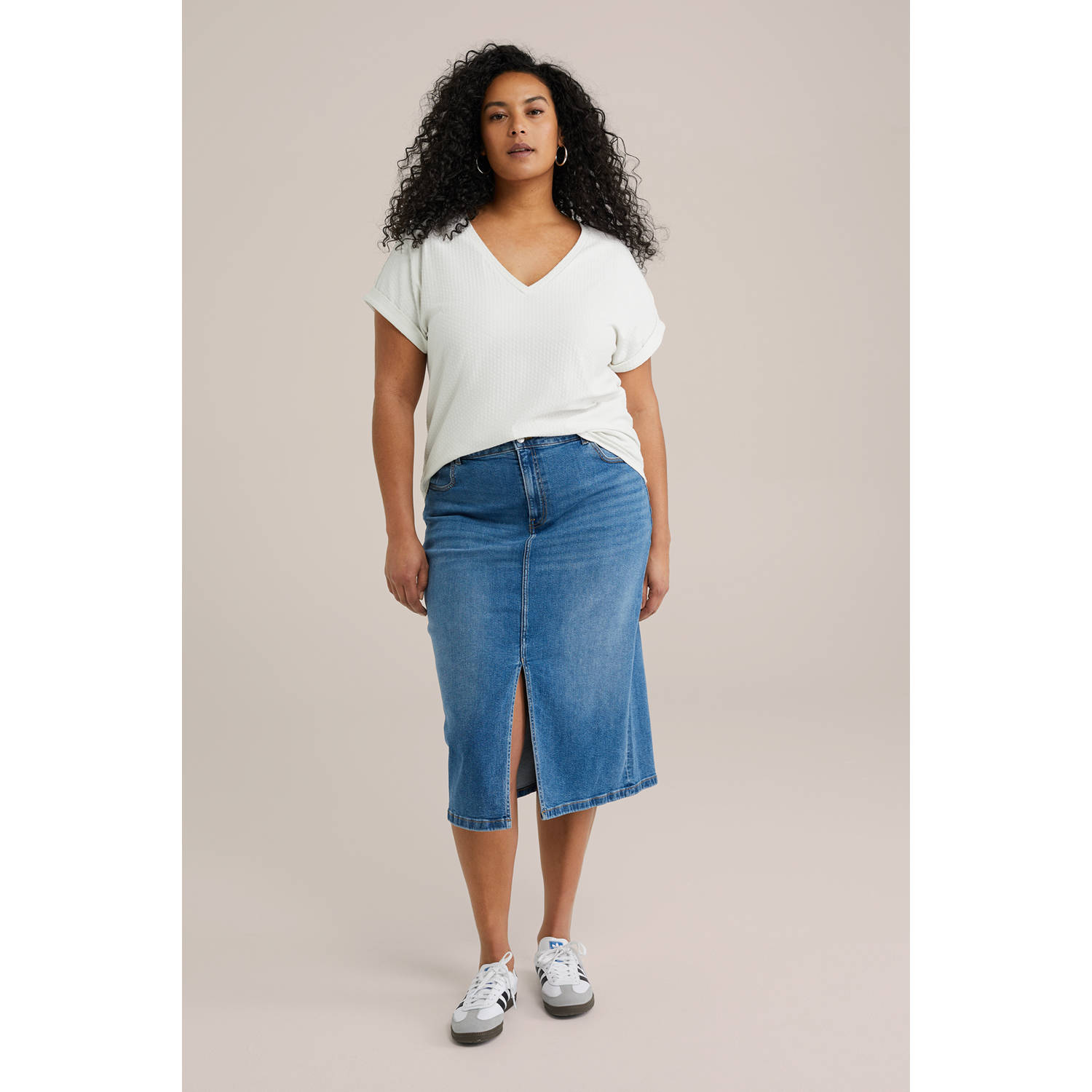 WE Fashion Curve top wit