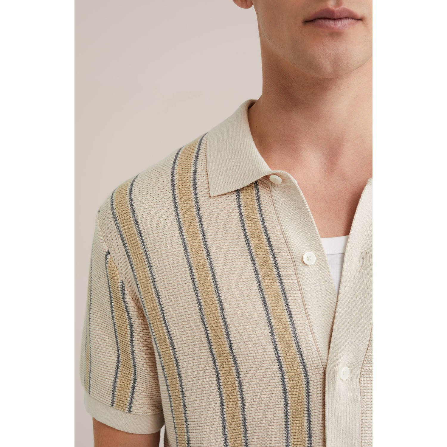 WE Fashion regular overshirt beige