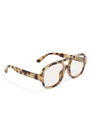 zonnebril met tortoise print Jannine beige