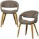 WOOOD WOOOD Yossi Eetkamerstoelen Metalen Koper Poot - Bruin - Set van 2