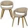 WOOOD Yossi Eetkamerstoelen Metalen Koper Poot - Bruin - Set van 2