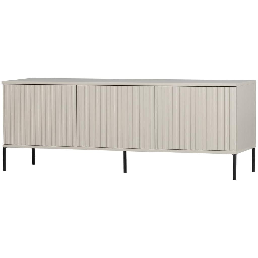WOOOD New Gravure Tv Meubel - Grenen - Zwart - 56x150x44