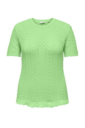 top gebreid limegroen
