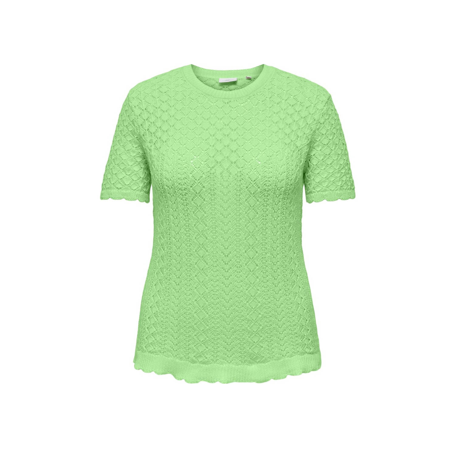ONLY CARMAKOMA top gebreid limegroen