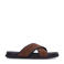 Manfield suède slippers bruin