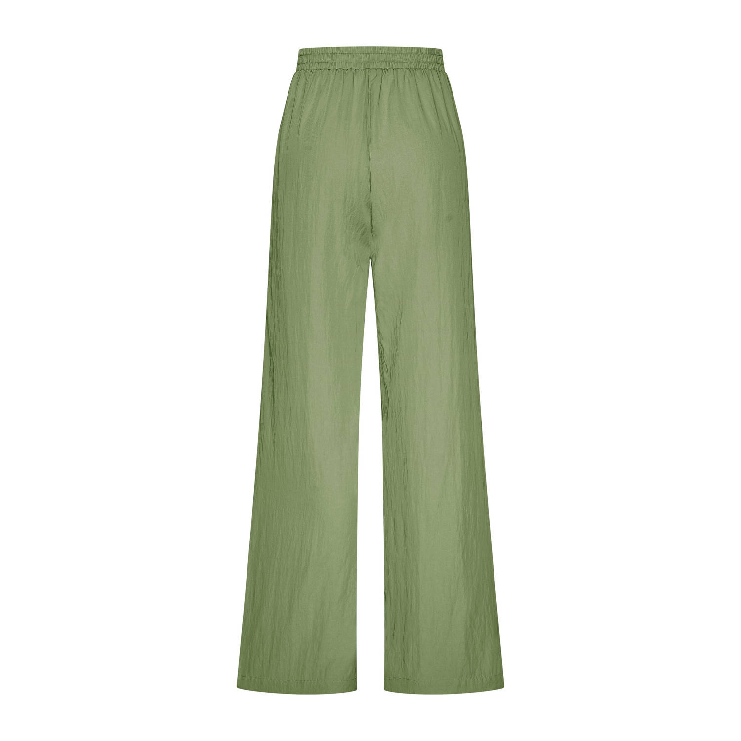 Claudia Sträter straight high waist broek groen met glitter