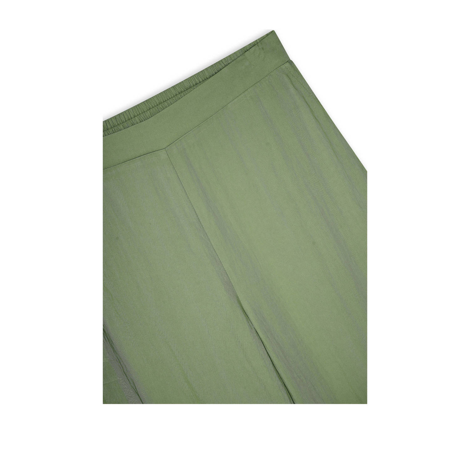 Claudia Sträter straight high waist broek groen met glitter