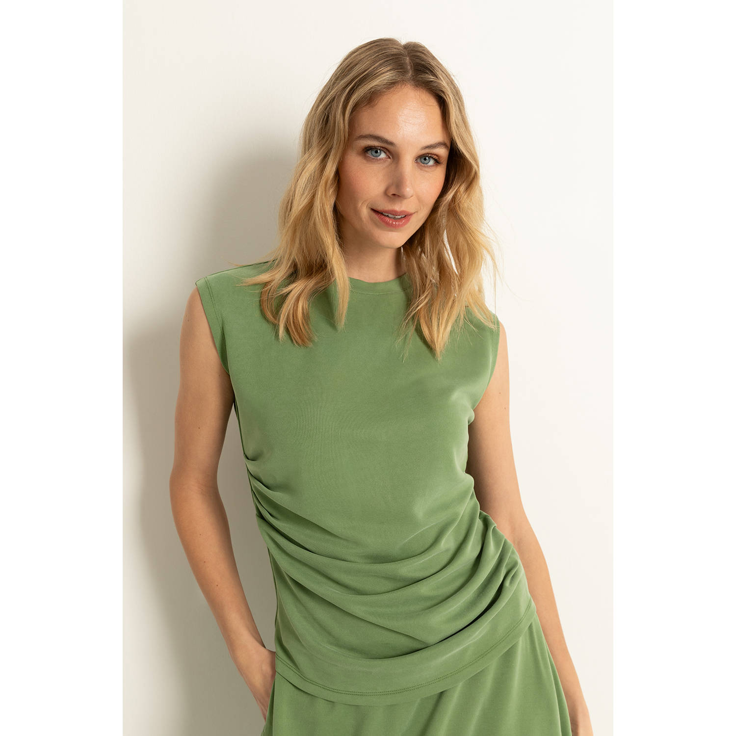 Claudia Sträter mouwloze top groen