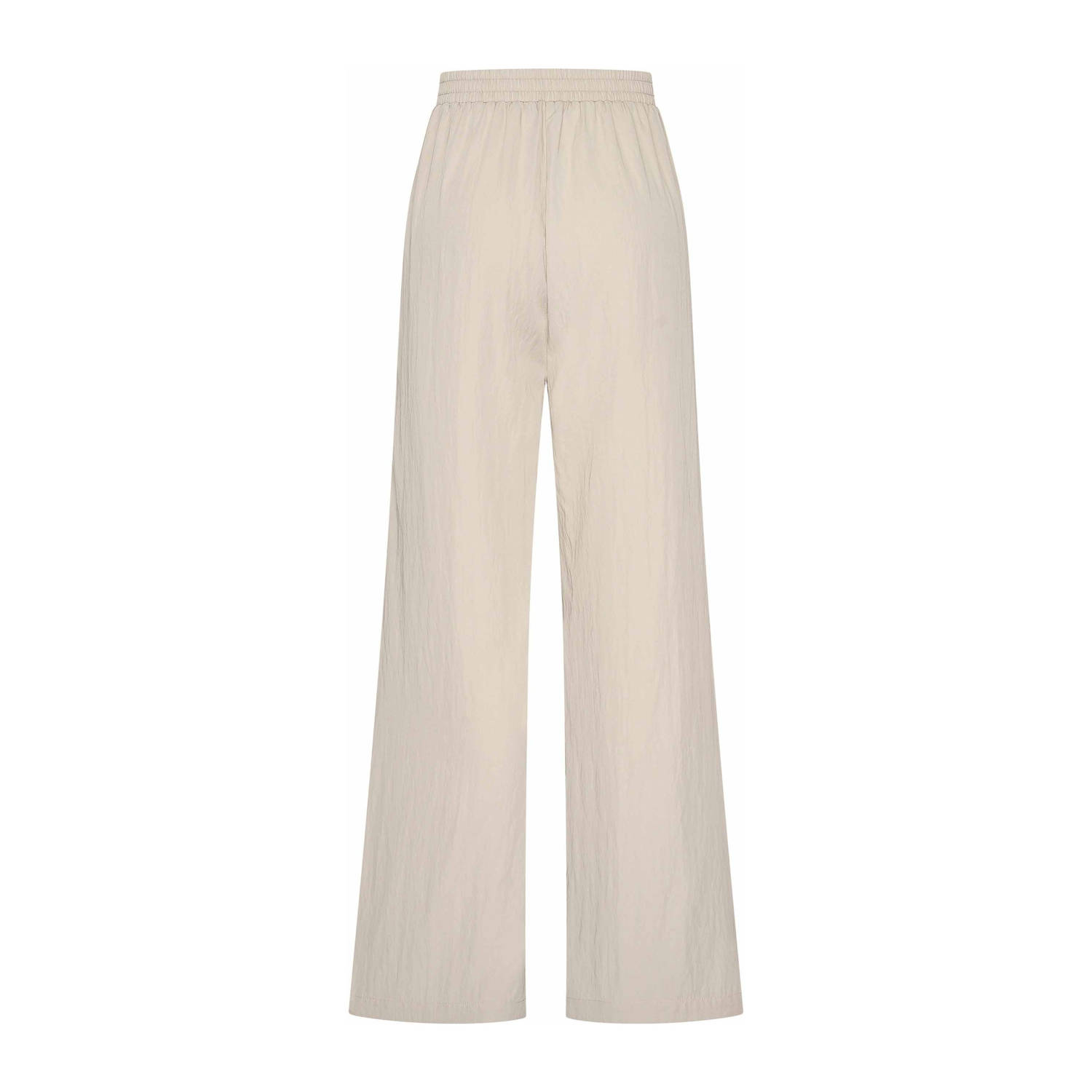 Claudia Sträter straight high waist broek ecru met glitter