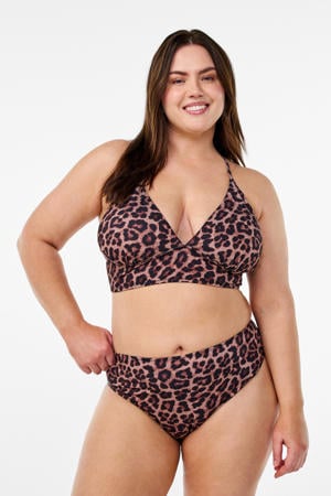 high waist brazilian bikinibroekje CAANNE bruin