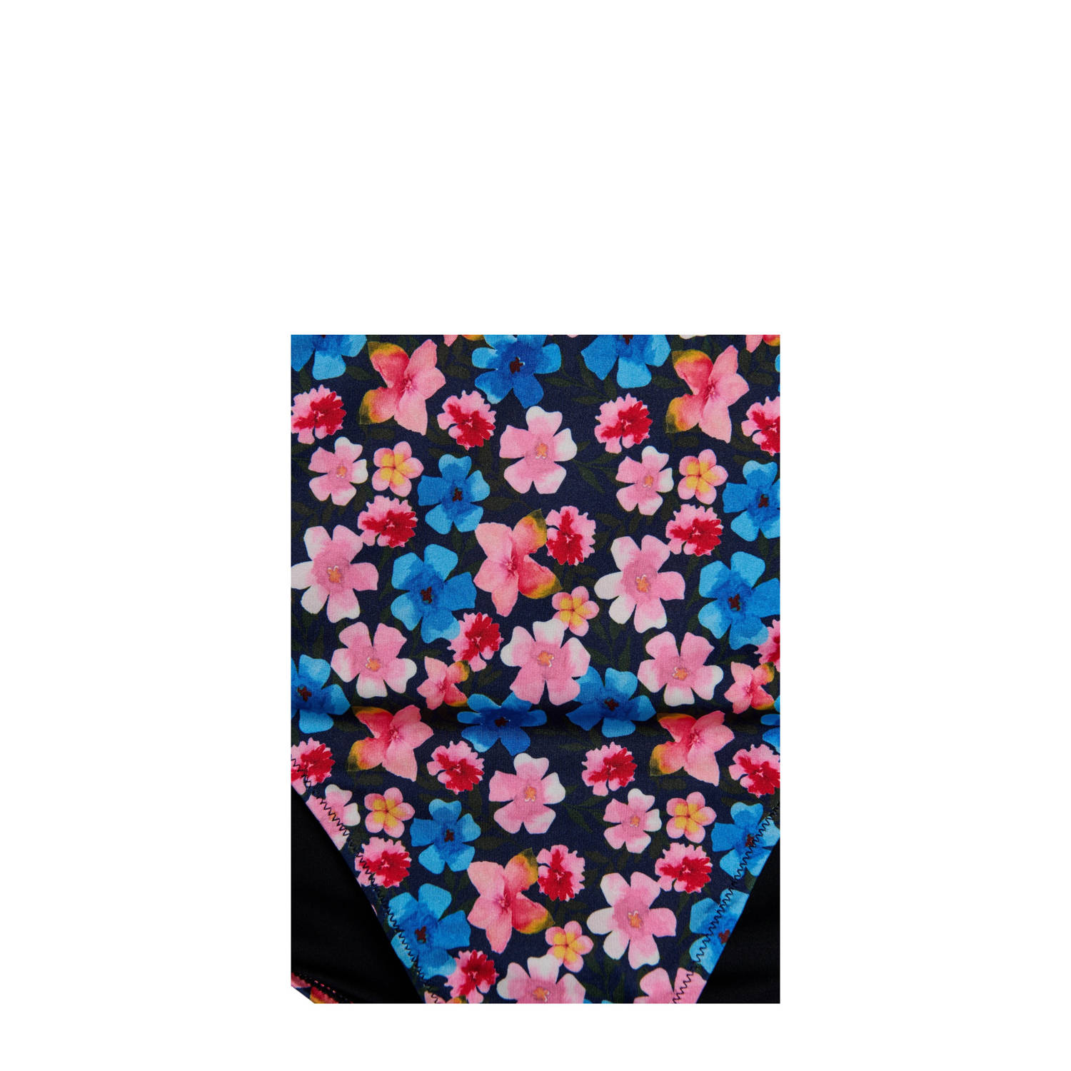 Zizzi high waist bikinibroekje CAANNE donkerblauw roze lichtblauw