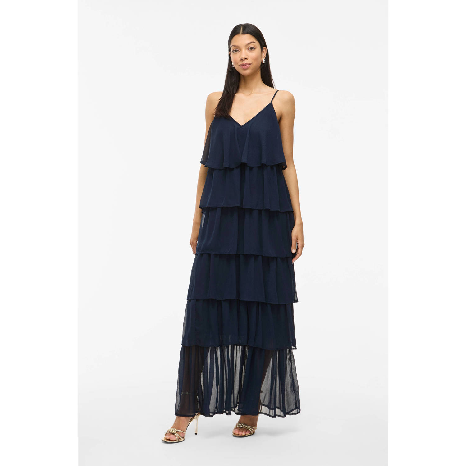 VILA maxi jurk marine