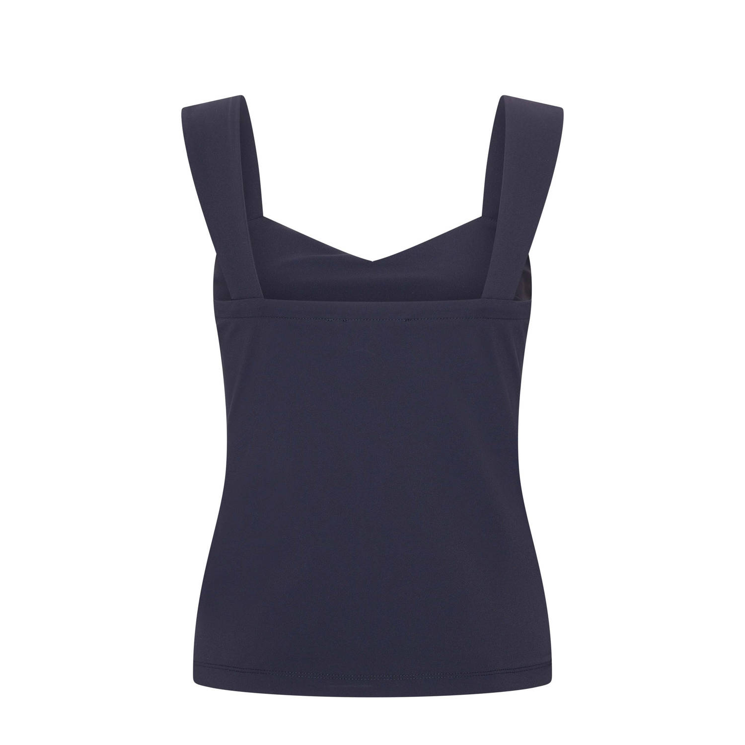 Expresso travelstof top donkerblauw