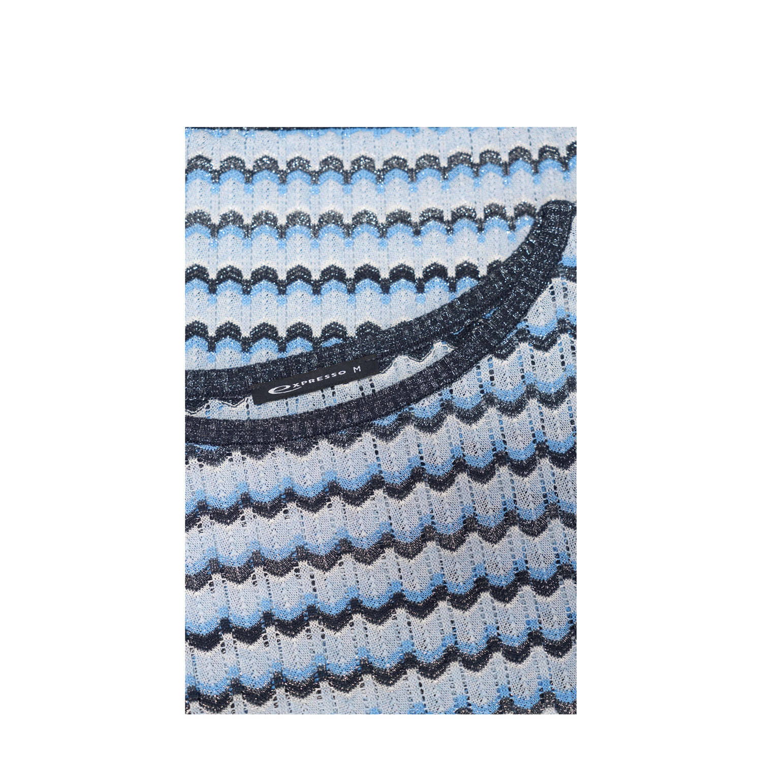 Expresso trui blauw gebreid
