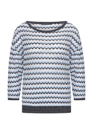 trui blauw gebreid