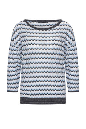 trui blauw gebreid