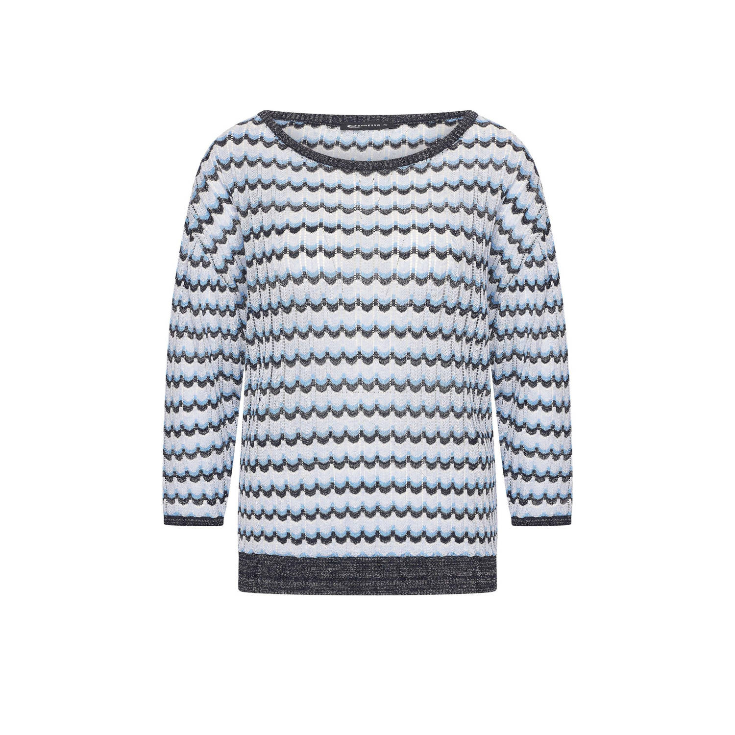 Expresso trui blauw gebreid