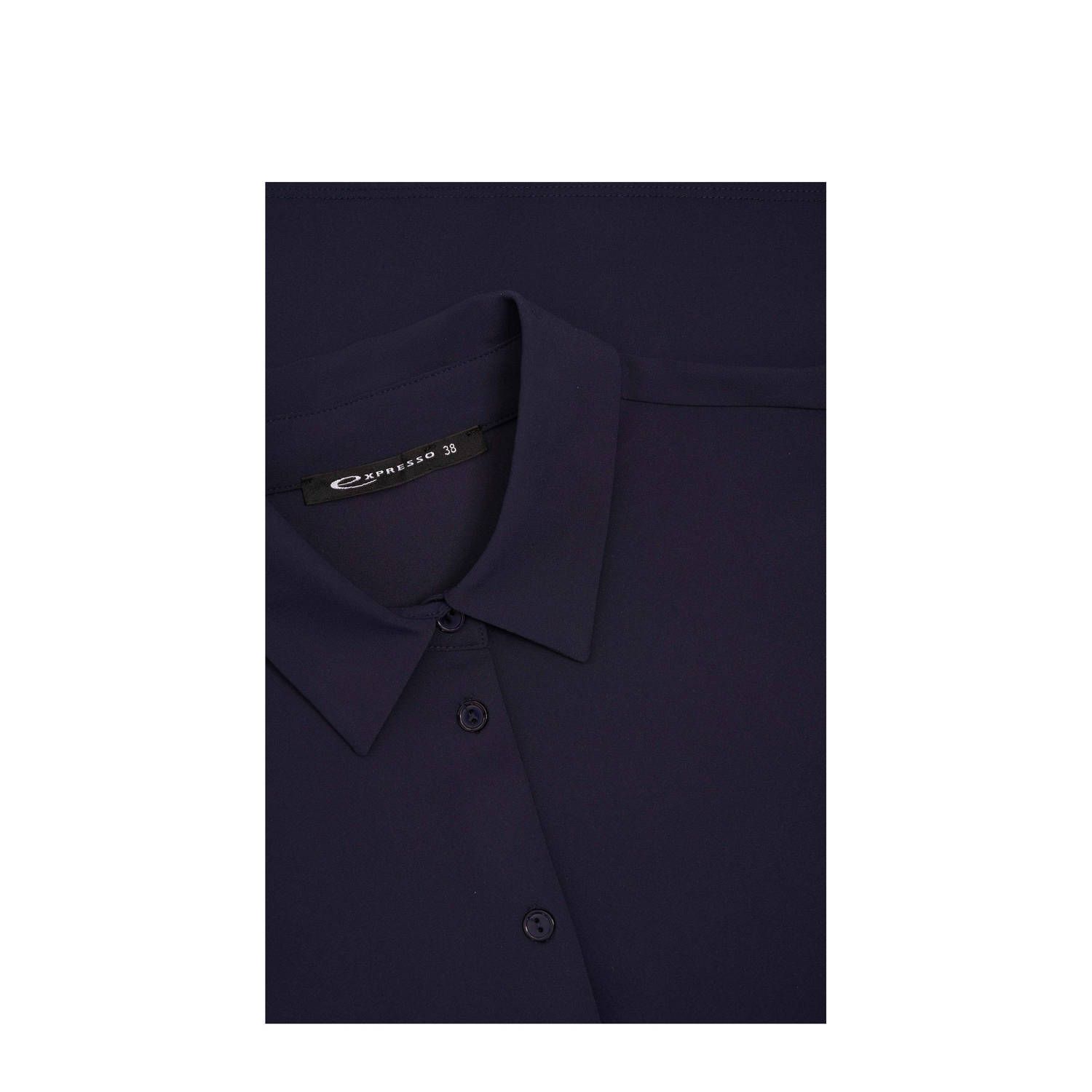 Expresso travelstof blouse donkerblauw