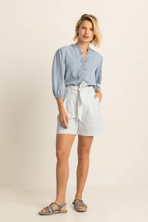 straight high waist bermuda short wit