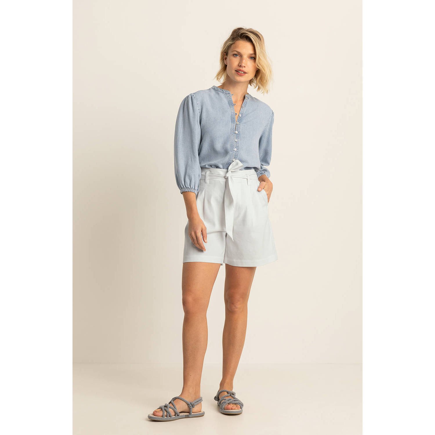 Expresso straight high waist bermuda short wit
